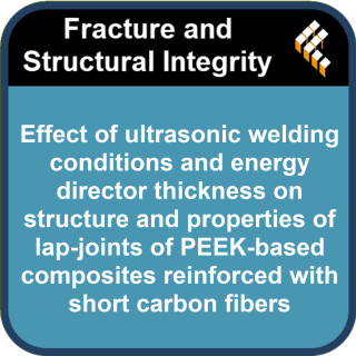 Effect of ultrasonic welding conditions and energy director thickness on structure and properties of lap-joints of PEEK-based co