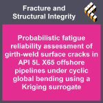Probabilistic fatigue reliability assessment of girth-weld surface cracks in API 5L X65 offshore pipelines under cyclic global b