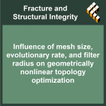 Influence of mesh size, evolutionary rate, and filter radius on geometrically nonlinear topology optimization