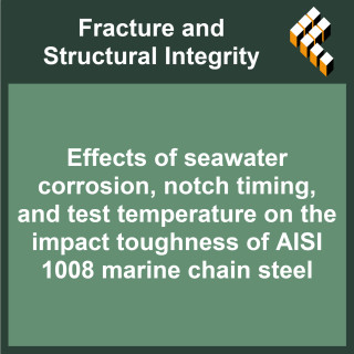Effects of seawater corrosion, notch timing, and test temperature on the impact toughness of AISI 1008 marine chain steel