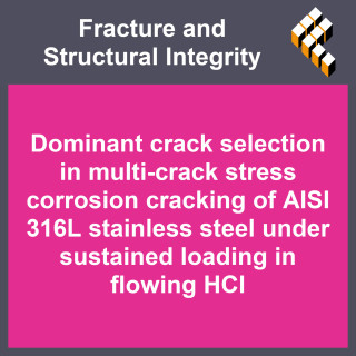 Dominant crack selection in multi-crack stress corrosion cracking of AISI 316L stainless steel under sustained loading in flowin