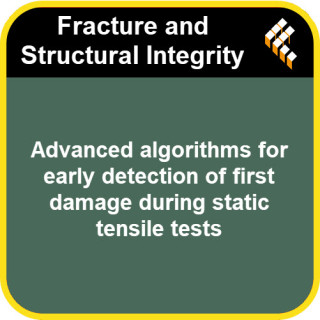 Advanced algorithms for early detection of first damage during static tensile tests