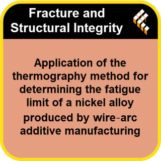 Application of the thermography method for determining the fatigue limit of a nickel alloy produced by wire‑arc additive manufac