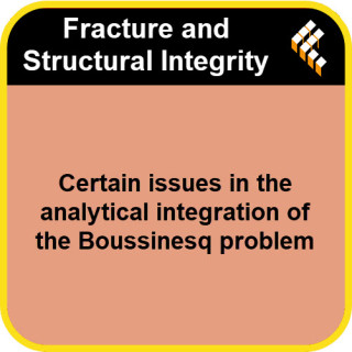 Certain issues in the analytical integration of the Boussinesq problem