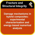 Damage mechanisms in hybrid composites: experimentalcharacterisation and energy-based numerical analysis