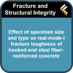 Effect of specimen size and type on real-mode-I fracture toughness of hooked-end steel fiber-reinforced concrete