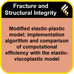 Modified elastic-plastic model: implementation algorithm and comparison of computational efficiency with the elastic-viscoplasti