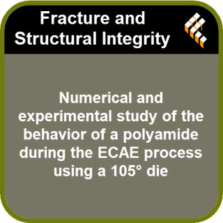 Numerical and experimental study of the behavior of a polyamide during the ECAE process using a 105° die