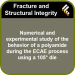 Numerical and experimental study of the behavior of a polyamide during the ECAE process using a 105° die