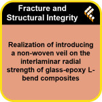 Realization of introducing a non-woven veil on the interlaminar radial strength of glass-epoxy L-bend composites
