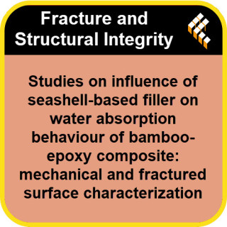Studies on influence of seashell-based filler on water absorption behaviour of bamboo-epoxy composite: mechanical and fractured 