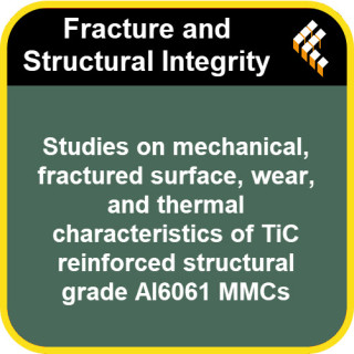 Studies on mechanical, fractured surface, wear, and thermal characteristics of TiC reinforced structural grade Al6061 MMCs