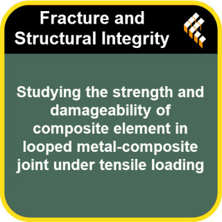 Studying the strength and damageability of composite element in looped metal-composite joint under tensile loading