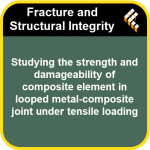 Studying the strength and damageability of composite element in looped metal-composite joint under tensile loading
