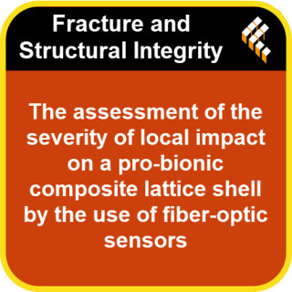 The assessment of the severity of local impact on a pro-bionic composite lattice shell by the use of fiber-optic sensors