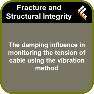 The damping influence in monitoring the tension of cable using the vibration method