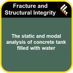 The static and modal analysis of concrete tank filled with water